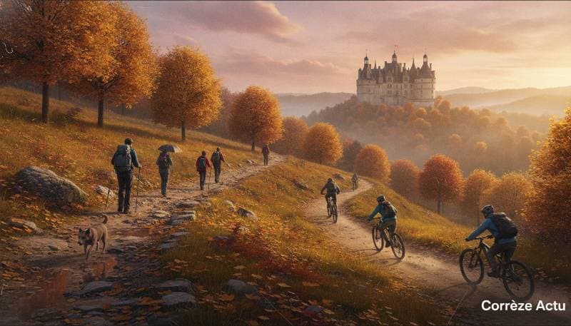 Affiche de : La Ronde du Château de Hautefort pour Octobre Rose