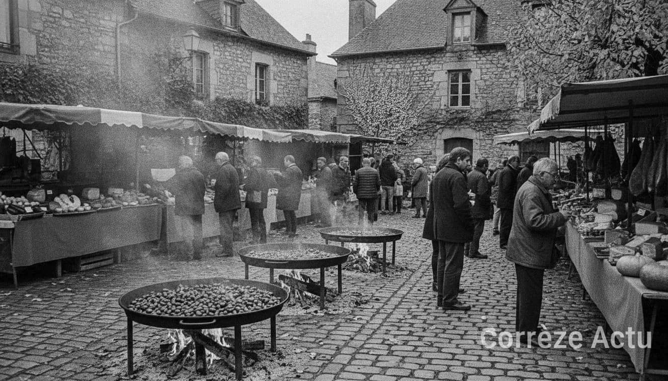 Affiche de : La châtaigne fait la fête à Villefranche-du-Périgord