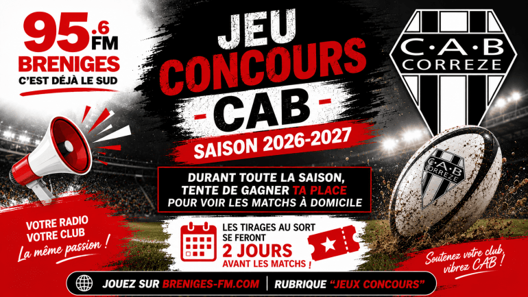 L'image montre un jeu concours CAB pour la saison 2026-2027