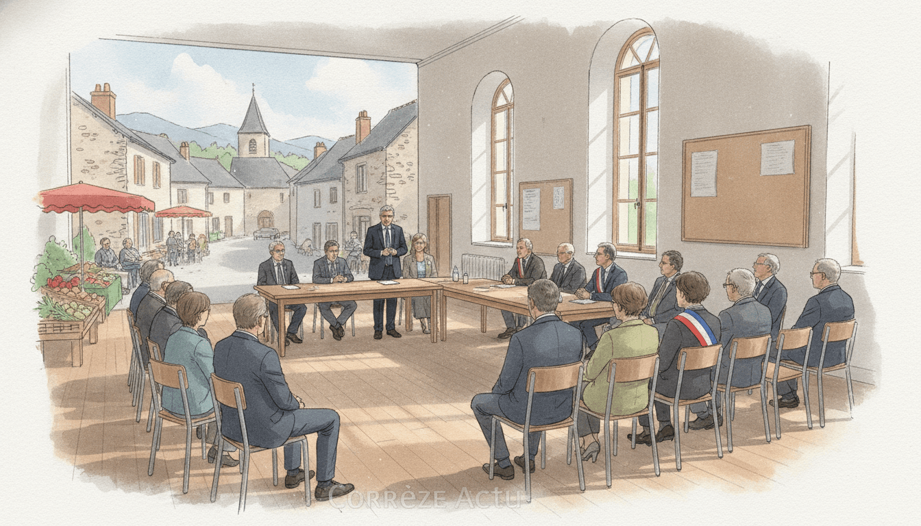 Illustration : À Tarnac, le préfet assure que « l'État ne vous abandonne pas », les élus restent sceptiques