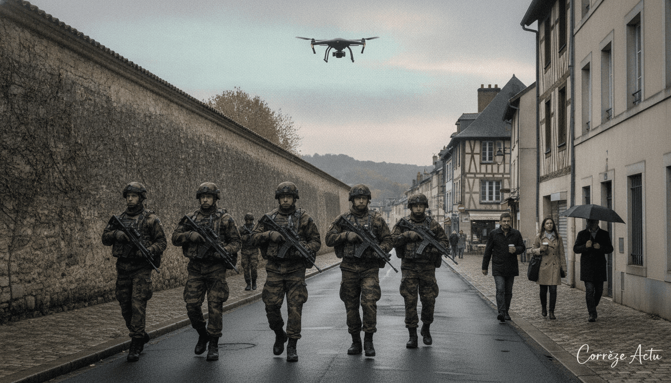 Illustration : Tirs et drones en pleine ville : le 126e RI surprend Brive à son réveil