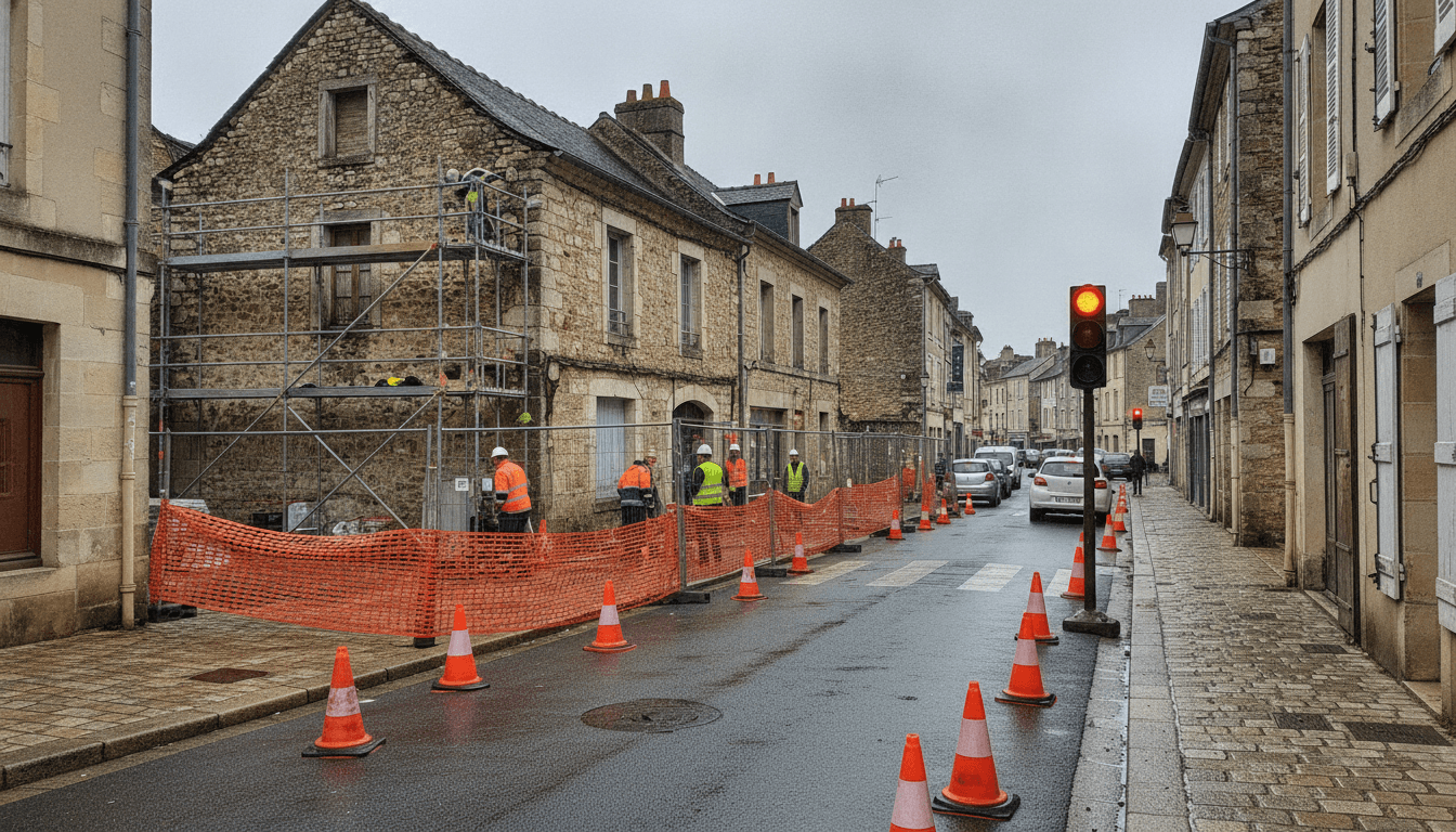 Illustration : Tulle : une maison menace de s'effondrer, circulation alternée près de la gare
