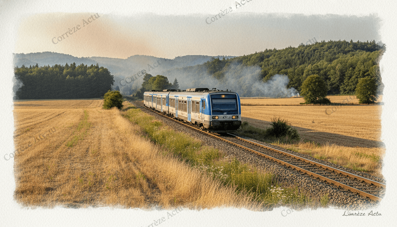 Illustration : Incendies : la ligne Brive-Limoges fortement perturbée