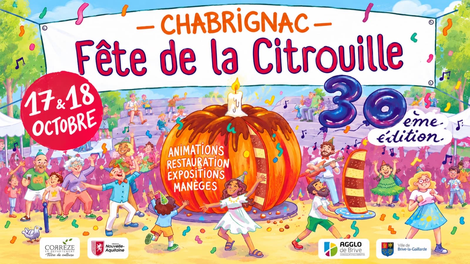 Illustration : La fête de la Citrouille c'est les 17 et 18 Octobre à CHABRIGNAC