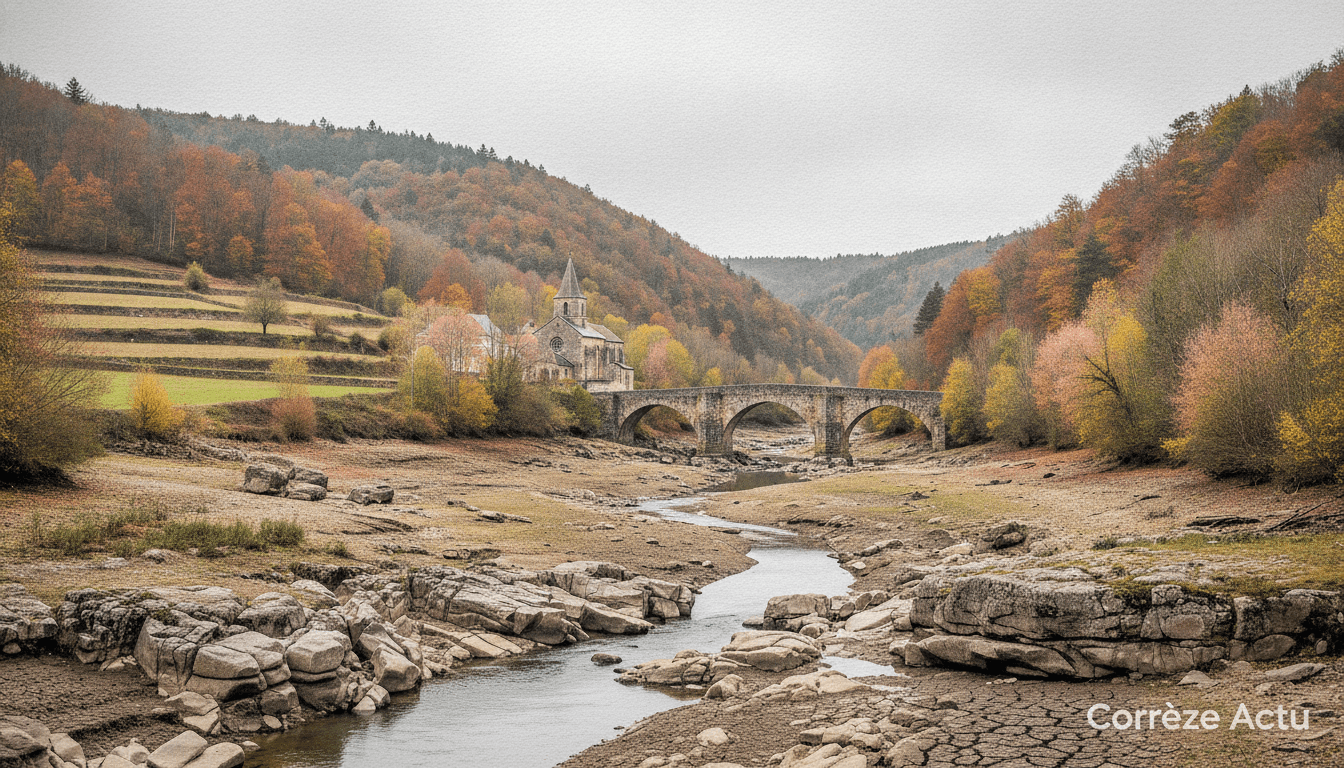 Illustration : Sécheresse historique : la Corrèze toujours en crise, les restrictions maintenues
