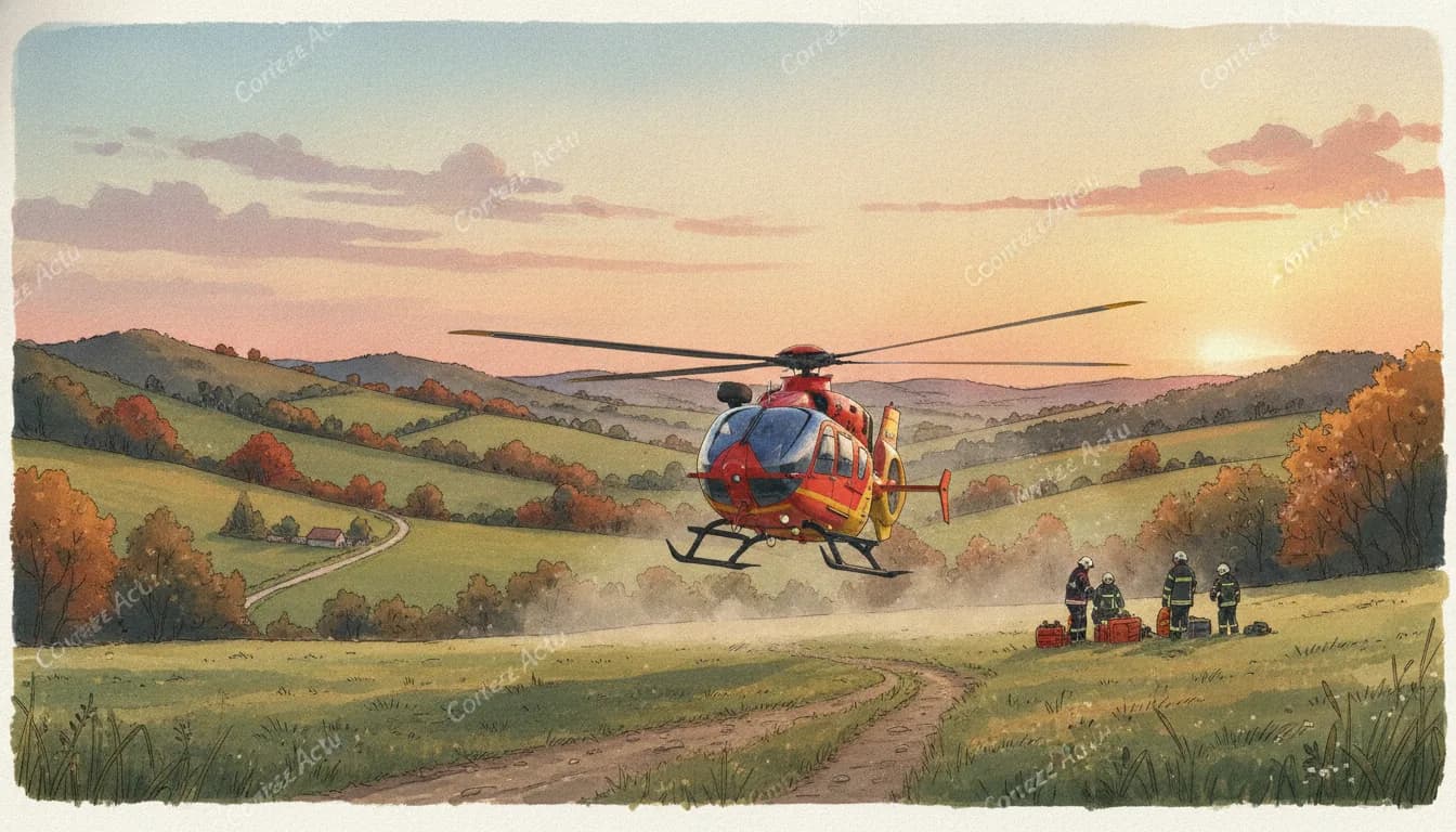Illustration : Accident agricole : un homme héliporté vers Limoges