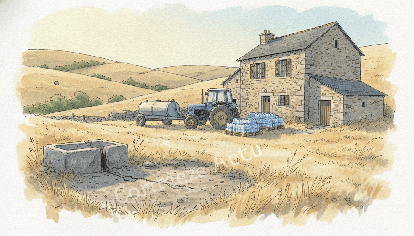 Illustration : Sécheresse : à Davignac, un hameau privé d'eau au robinet